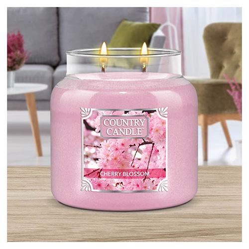 Country Candle közepes méretű gyertya, Cherry Blossom