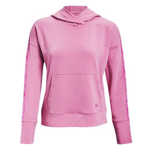 Under Armour Rival Terry Taped Hoodie für Damen - Farbe: Rosa, Größe: L