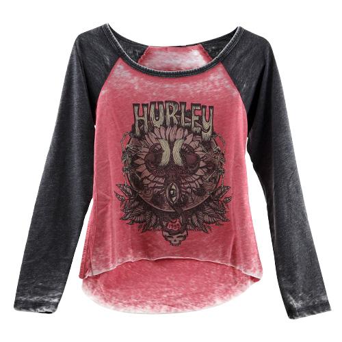 Hurley Oceancare Raglan Women's T-shirt - Color: Gray, Size: S
