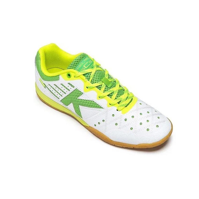 Sálová obuv Kelme Feline 6.0 - Barva: Bílá/zelená, Velikost: 38