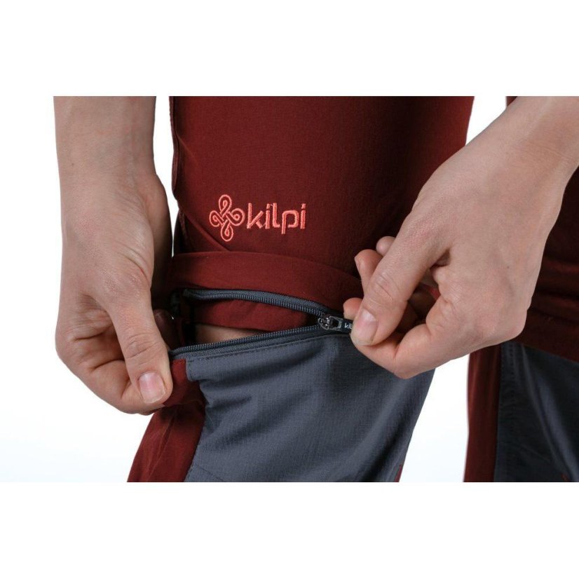Dámské kalhoty Kilpi Hosio - Barva: Červená, Velikost: 36