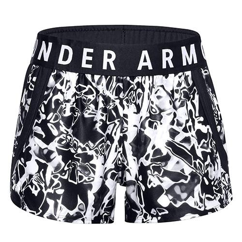Women's Under Armour Play Up 3.0 Printed Shorts - Color: Black, Size: XS