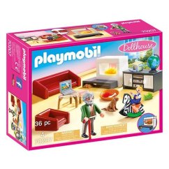 Obývací pokoj s krbem Playmobil 70207