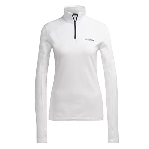 Women's Adidas Multi 1/2 Fleece Sweatshirt - Color: Yellow, Size: S