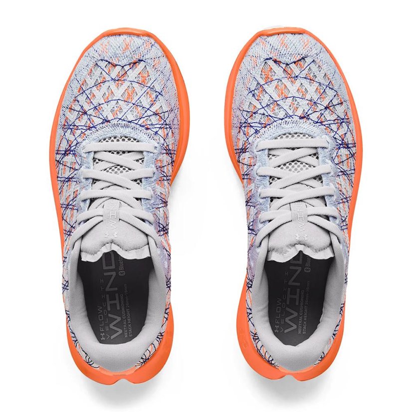 Laufschuhe Under Armour Flow Velociti Wind W - Farbe: Grau/Orange, Größe: 36.5
