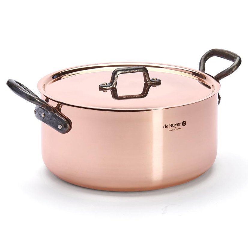 Pot with lid de Buyer INOCUIVRE 6466.20 copper