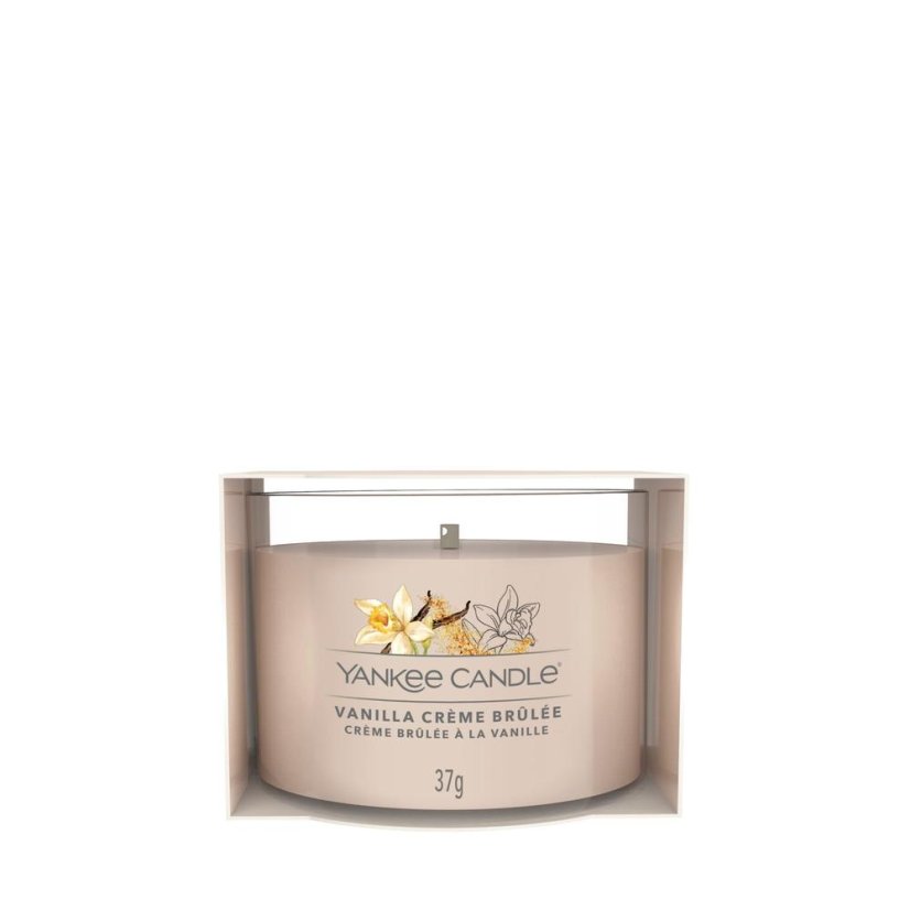 Świeczka Yankee candle wotywna w szkle, Vanilla Créme Brulée