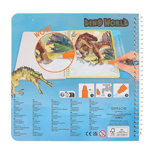 Coloring book with Dino World Aqua Magic magic marker
