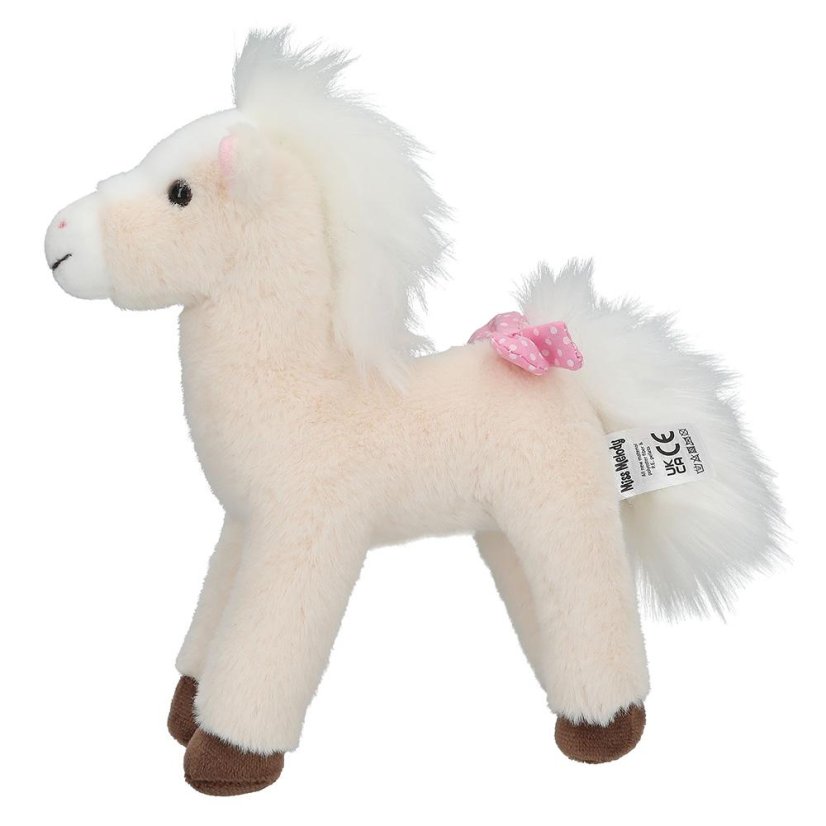 Miss Melody Plush Horse – Cream White, 18 cm