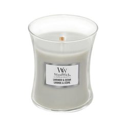Svíčka WoodWick střední, Lavender & Cedar