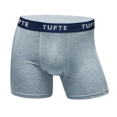 Boxerky Tufte Grey Melange/Maritime Blue