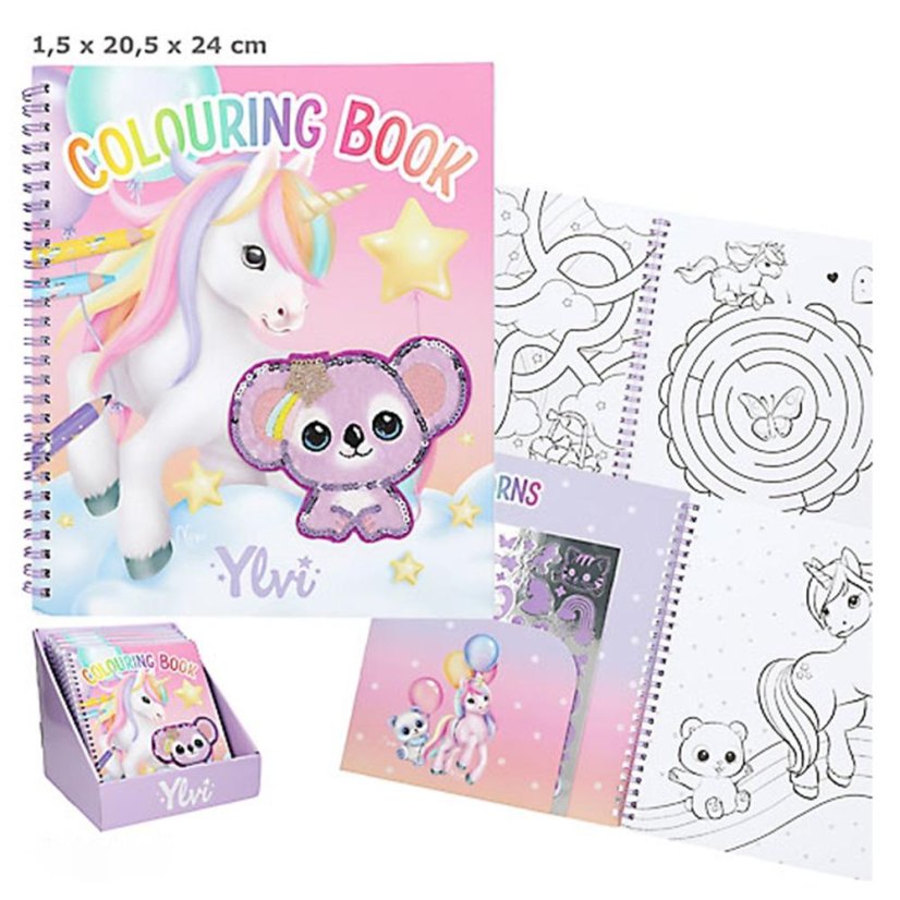 Ylvi coloring books and stickers, Rosy & 3D patch Naya