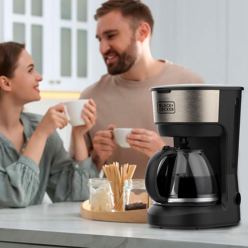 Překapávací kávovar Black+Decker BXCO600E černý nerez