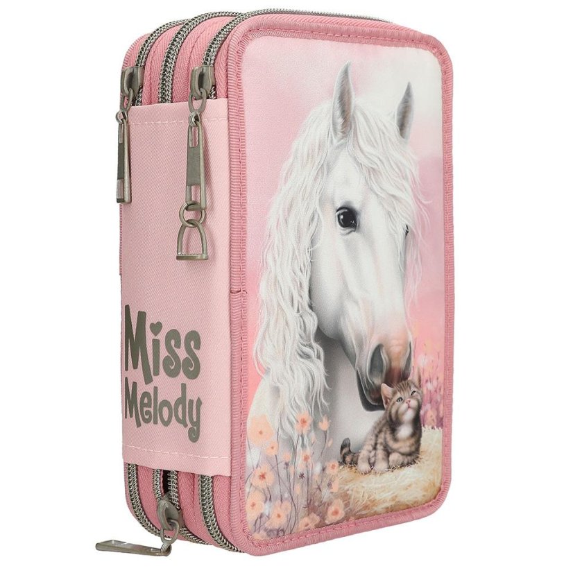 Three-tier pencil case with Miss Melody True Friends accessories