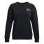 Damen-Sweatshirt Under Armour Essential Fleece Crew - Farbe: Schwarz, Größe: L