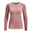 Women's Under Armour UA Seamless Run LS T-shirt - Color: Pink, Size: L