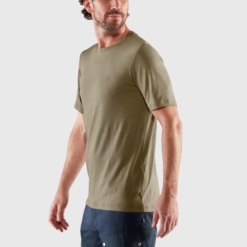 Pánské tričko Fjällräven Abisko Wool SS M - Farba: Žltá, Veľkosť: XS