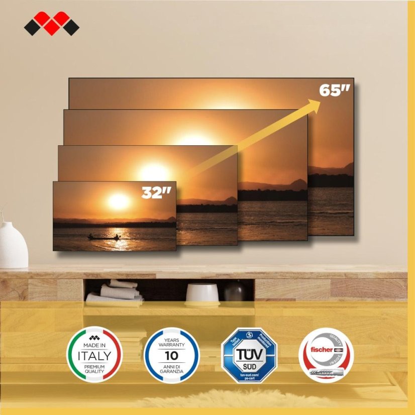 TV-Halterung (Wand/Trockenbau) Meliconi 480879 Extra XDR 200400 CG schwarz