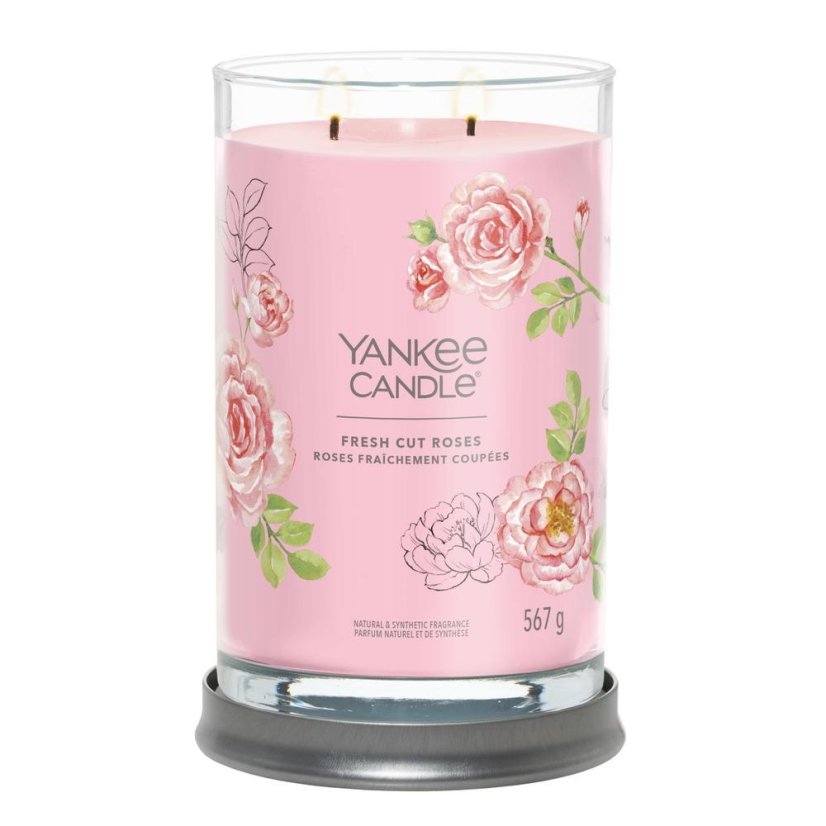 Świeca Yankee candle Signature Tumbler duża, Fresh Cut Roses