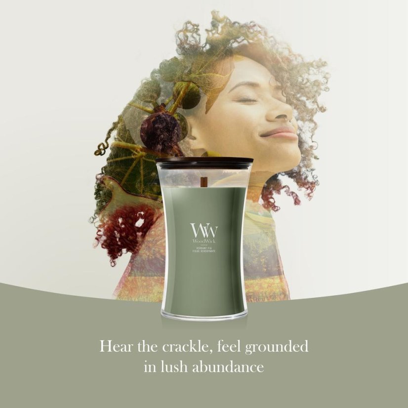 WoodWick Large Candle, Verdant Fig