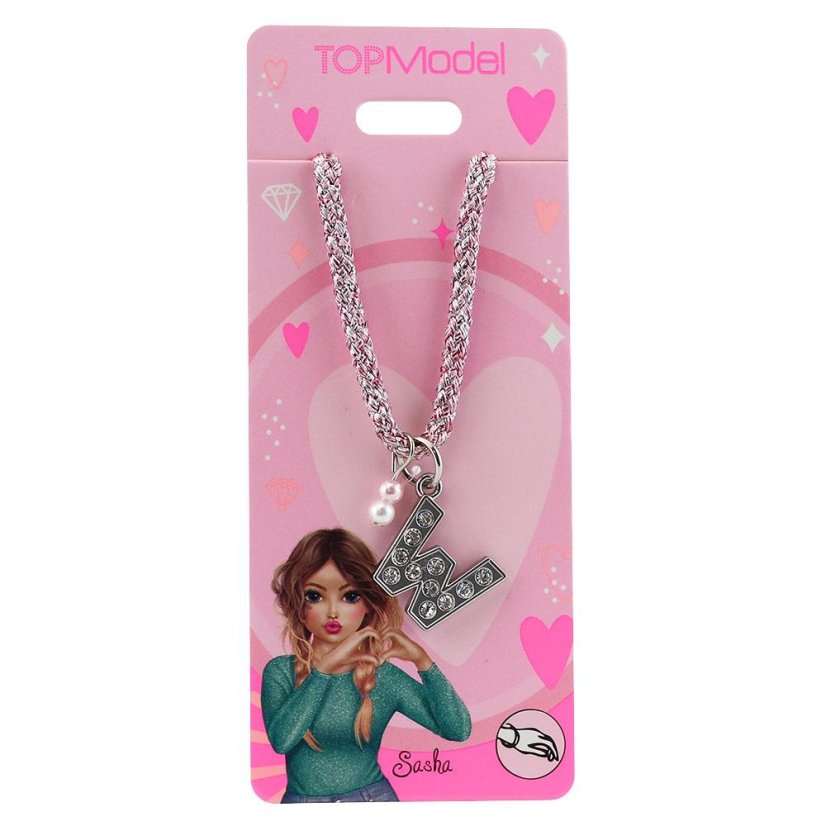 Kordelarmband Top Model, Buchstabe „W“ Sasha