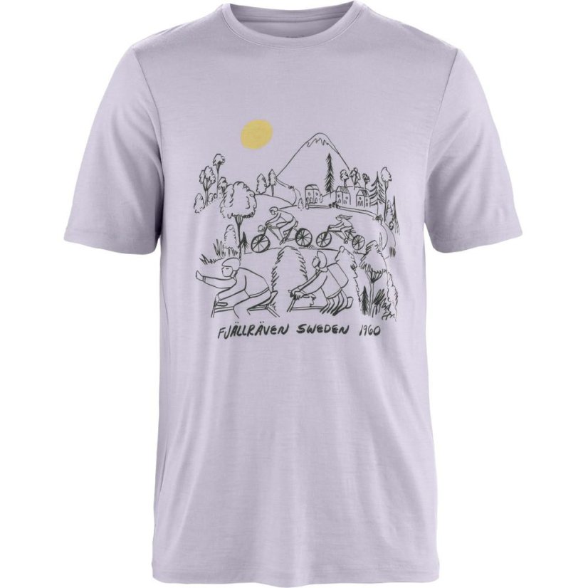 Pánské tričko Fjällräven Hoja Lugnt Wool T-shirt M - Farba: Hnedá, Veľkosť: L
