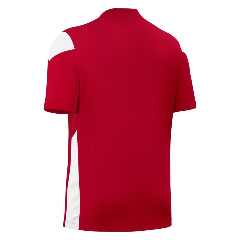 Macron Polis Kinder-Sporttrikot - Farbe: Rot/Weiß, Größe: XXS