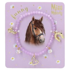 Perlenarmband mit Anhängern Miss Melody – violett, Funny