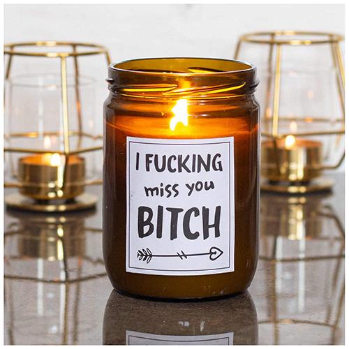 Mad Candle-Kerze mit Aufschrift