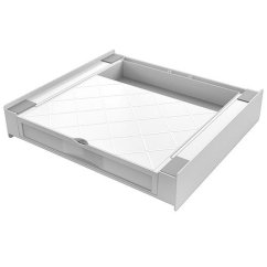 Universeller Zwischenraum zwischen Waschmaschine und Trockner mit ausziehbarer Schublade und Ablagefläche Meliconi Torre Duo 656123 weiß