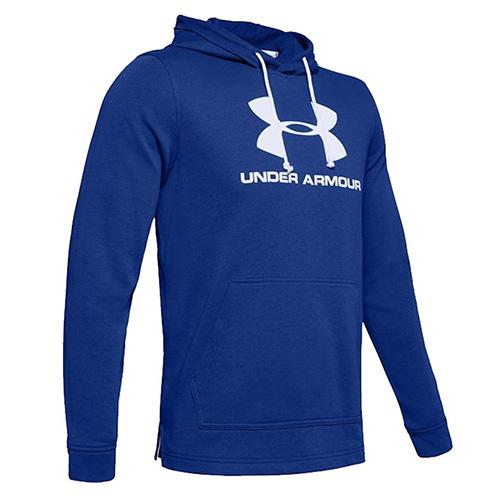 Pánska mikina Under Armour SPORTSTYLE TERRY LOGO HOODIE - Farba: Modrá, Veľkosť: L