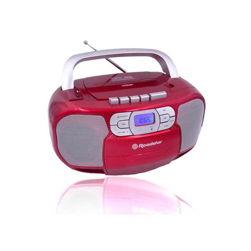 Roadstar RCR-4635UMPRD red radio cassette player