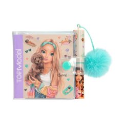 Top Model Sunny Dog Fergie Mini Notebook and Pen, Turquoise