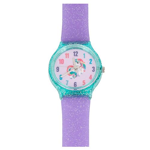 Kinderuhren Ylvi & Minimoomis, violettes Armband