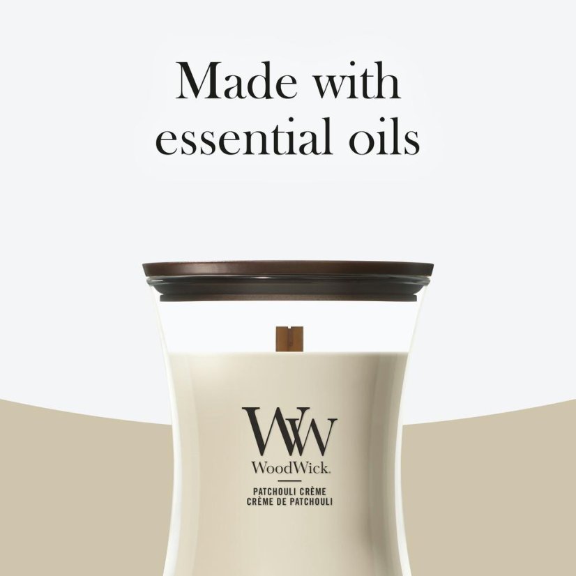 WoodWick Medium Candle, Patchouli Créme
