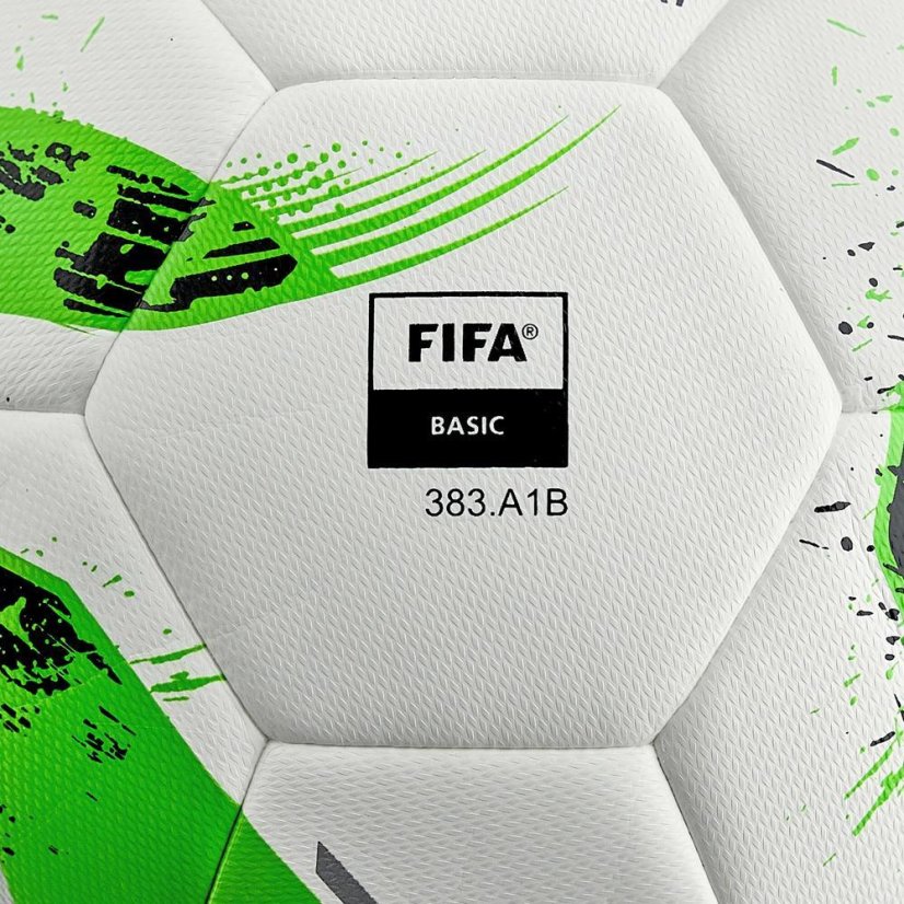 Fußball Macron Solstice XI - Farbe: Weiß/Grün, Größe: 4