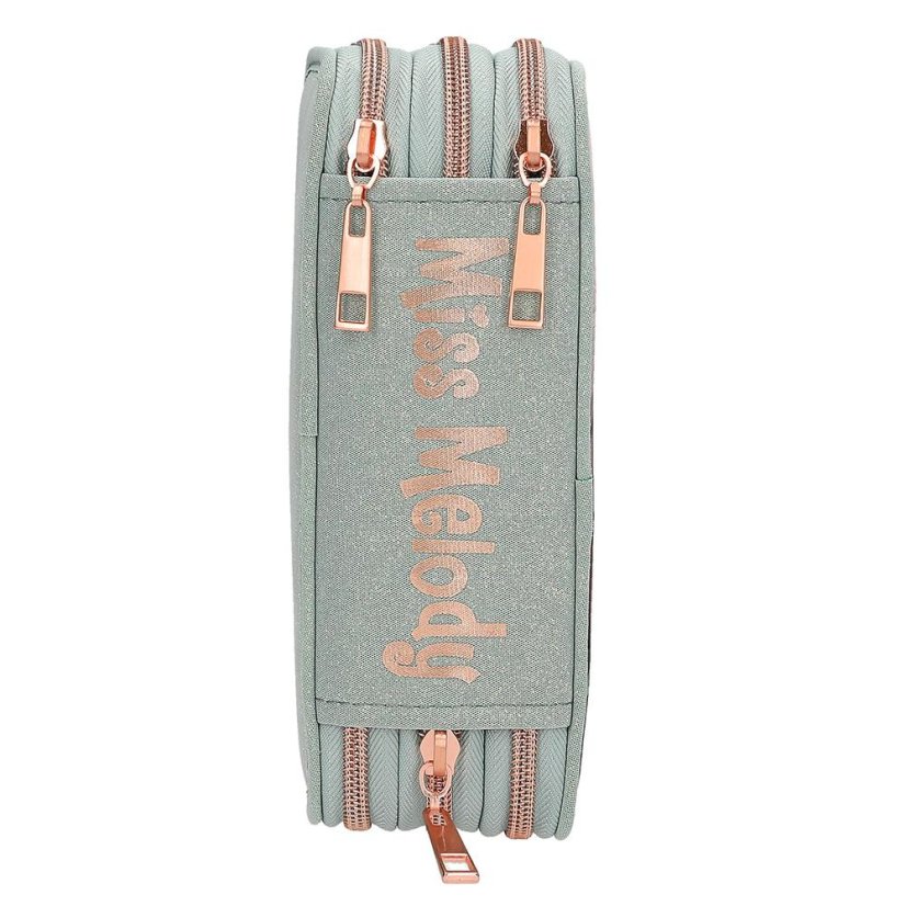 Three-tier pencil case with Miss Melody Romantic Fields accessories
