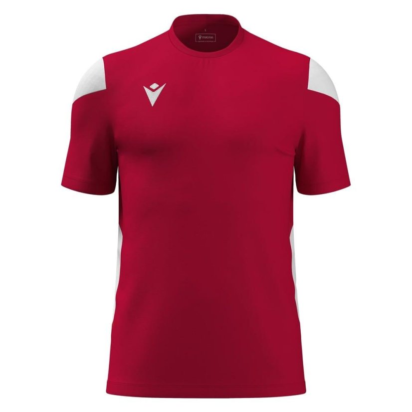 Macron Polis Kinder-Sporttrikot - Farbe: Rot/Weiß, Größe: XXS