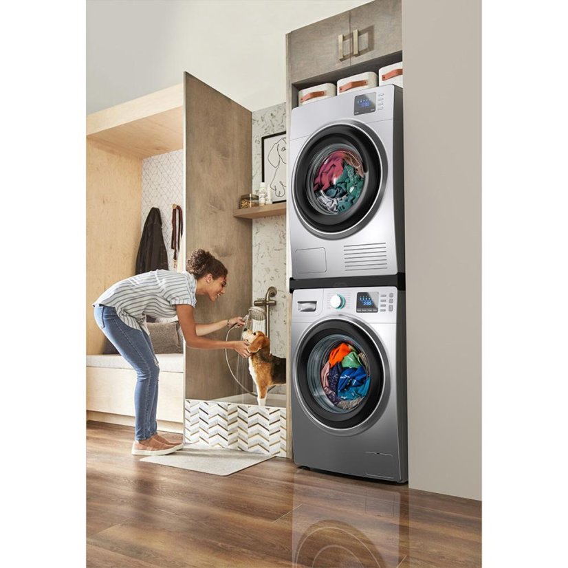 Universal spacer between washing machine and dryer Meliconi Torre Noir 656138 black