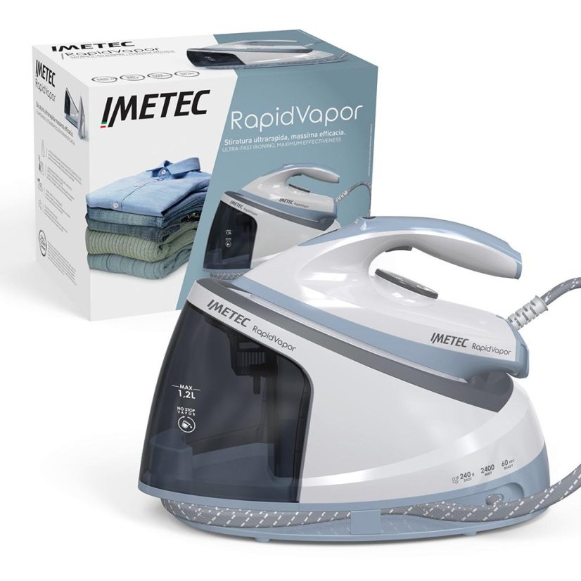 Imetec RAPIDVAPOR 9033 ironing station, white and blue