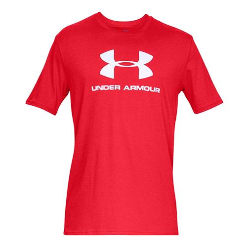 Herren-T-Shirt Under Armour SPORTSTYLE LOGO SS - Farbe: Rot, Größe: S