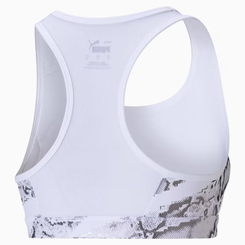 Sport-BH Puma 4Keeps Graphic - Farbe: Weiß, Größe: M