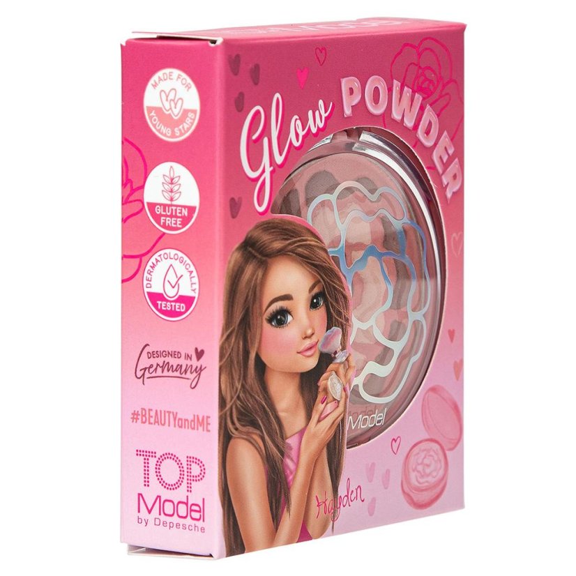 Top Model Beauty & Me Illuminating Powder with Sponge and Mirror, Hayden
