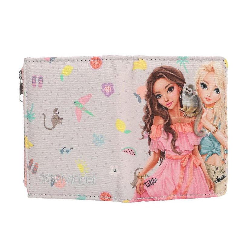 Top Model Juicy, Talita & Louise fabric wallet with studs
