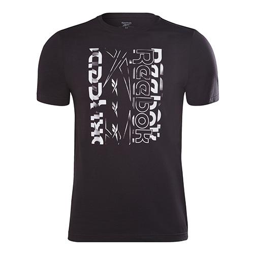 Męska koszulka Reebok Vector Graphic Tee - Kolor: Czarny, Rozmiar: S