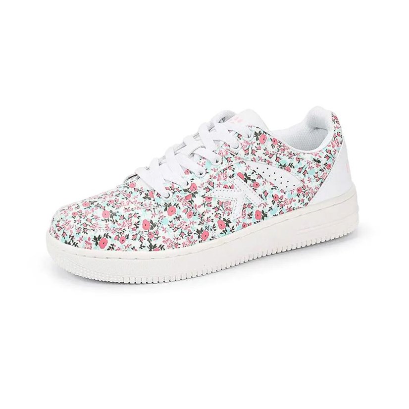 Damenschuhe Kelme Retrobasket Flowers - Farbe: Weiß, Größe: 35