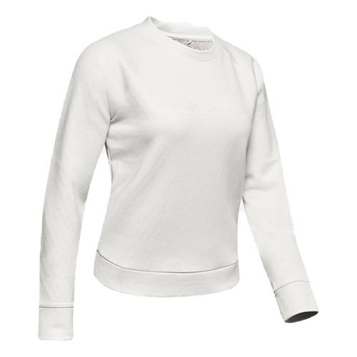 Under Armour Recovery Fleece Script Crew Damen-Sweatshirt - Farbe: Weiß, Größe: M