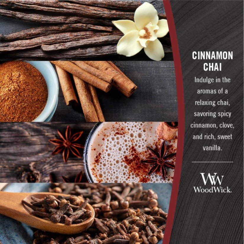WoodWick Small Candle, Cinnamon Chai