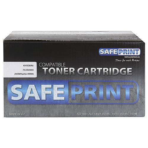 Toner SafePrint für Kyocera TK-590Y, Gelb, 5000 Seiten