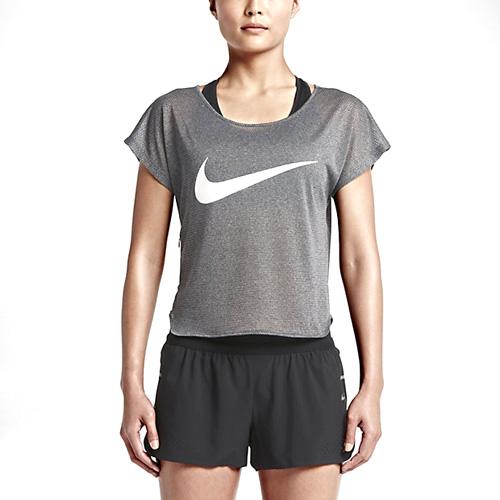 Dámské tričko Nike Free Cool Swoosh - Barva: Šedá, Velikost: M